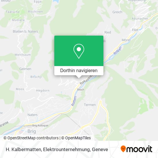 H. Kalbermatten, Elektrounternehmung Karte