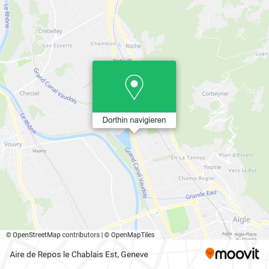 Aire de Repos le Chablais Est Karte