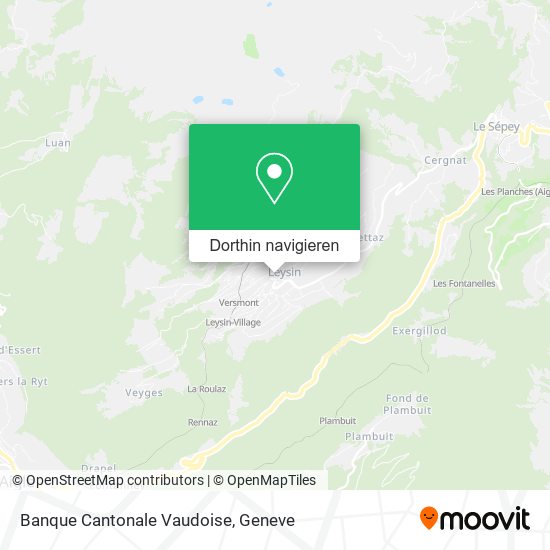 Banque Cantonale Vaudoise Karte