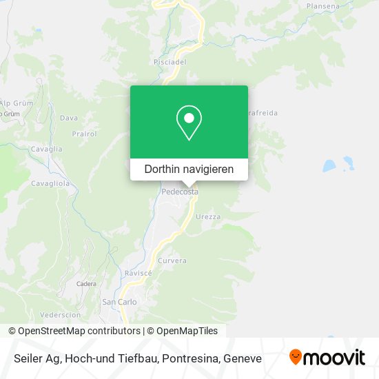 Seiler Ag, Hoch-und Tiefbau, Pontresina Karte