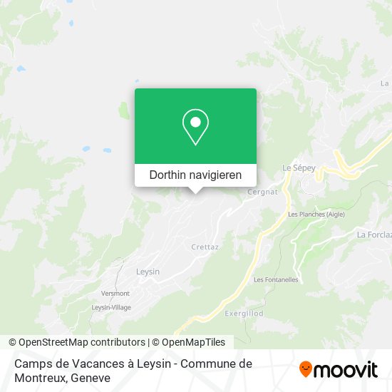 Camps de Vacances à Leysin - Commune de Montreux Karte