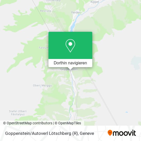 Goppenstein / Autoverl Lötschberg (R) Karte