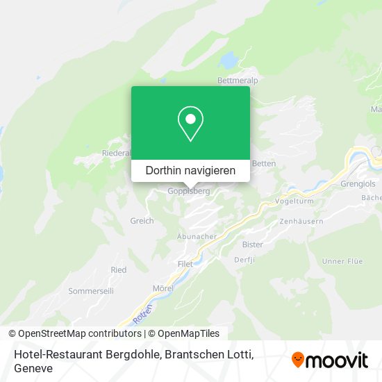 Hotel-Restaurant Bergdohle, Brantschen Lotti Karte