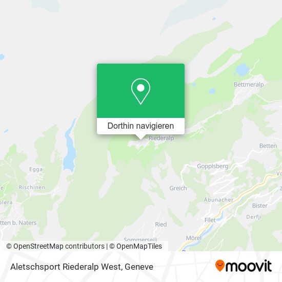 Aletschsport Riederalp West Karte