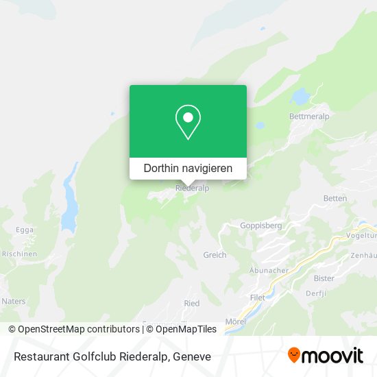 Restaurant Golfclub Riederalp Karte