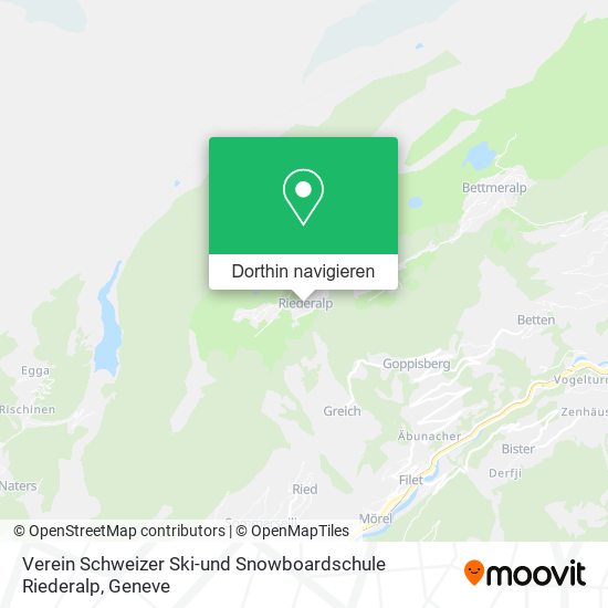 Verein Schweizer Ski-und Snowboardschule Riederalp Karte