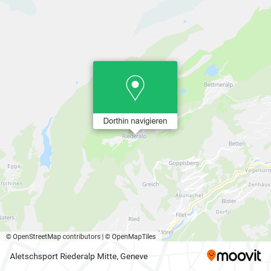 Aletschsport Riederalp Mitte Karte