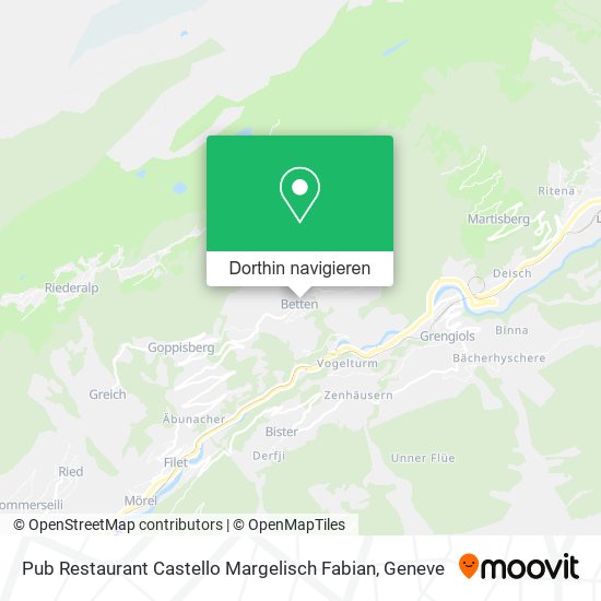 Pub Restaurant Castello Margelisch Fabian Karte