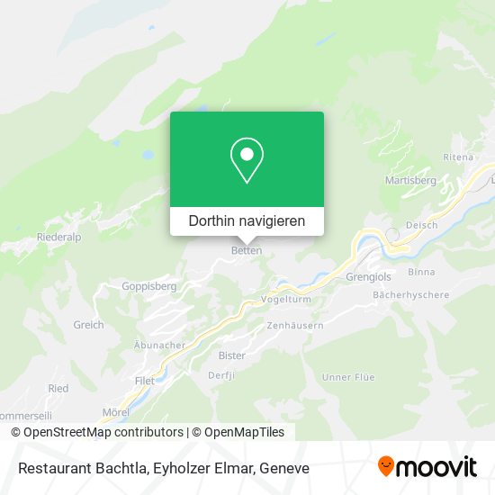 Restaurant Bachtla, Eyholzer Elmar Karte