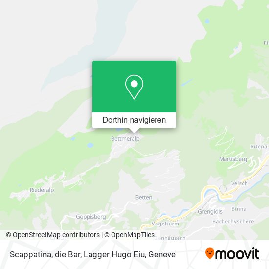 Scappatina, die Bar, Lagger Hugo Eiu Karte