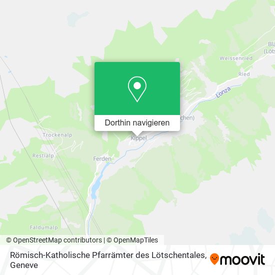 Römisch-Katholische Pfarrämter des Lötschentales Karte