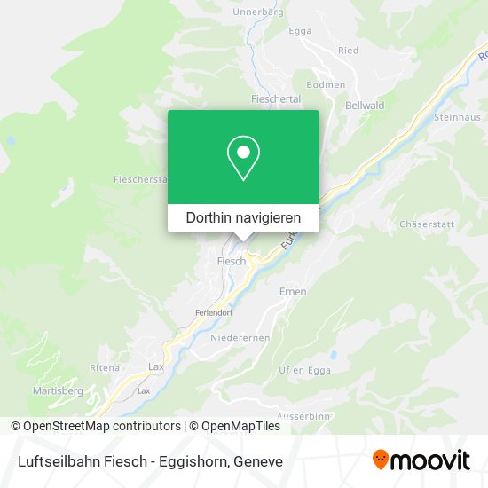 Luftseilbahn Fiesch - Eggishorn Karte