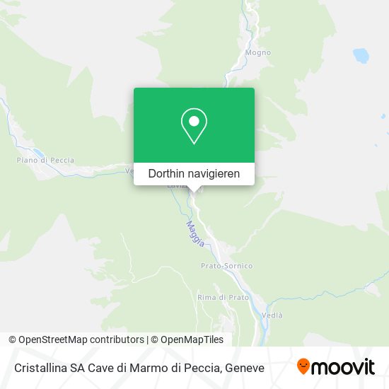 Cristallina SA Cave di Marmo di Peccia Karte
