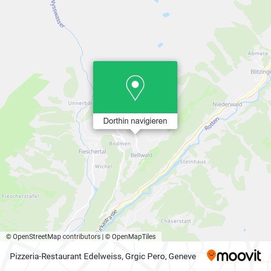 Pizzeria-Restaurant Edelweiss, Grgic Pero Karte
