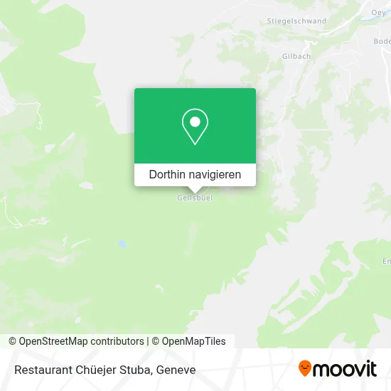 Restaurant Chüejer Stuba Karte