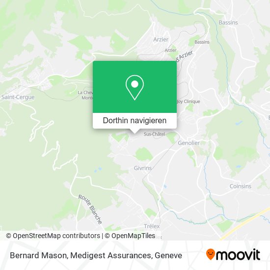 Bernard Mason, Medigest Assurances Karte