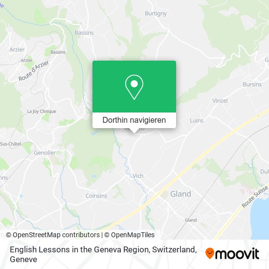 English Lessons in the Geneva Region, Switzerland Karte