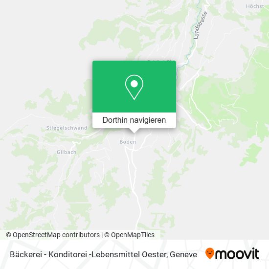 Bäckerei - Konditorei -Lebensmittel Oester Karte