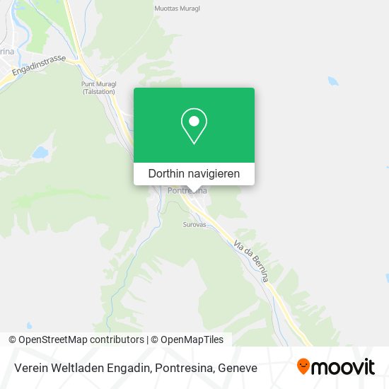 Verein Weltladen Engadin, Pontresina Karte