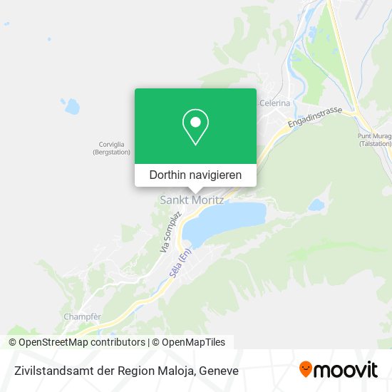 Zivilstandsamt der Region Maloja Karte