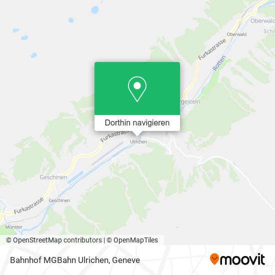 Bahnhof MGBahn Ulrichen Karte