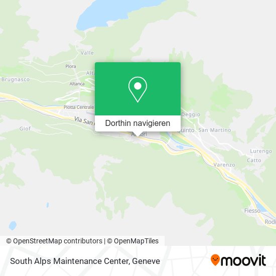 South Alps Maintenance Center Karte