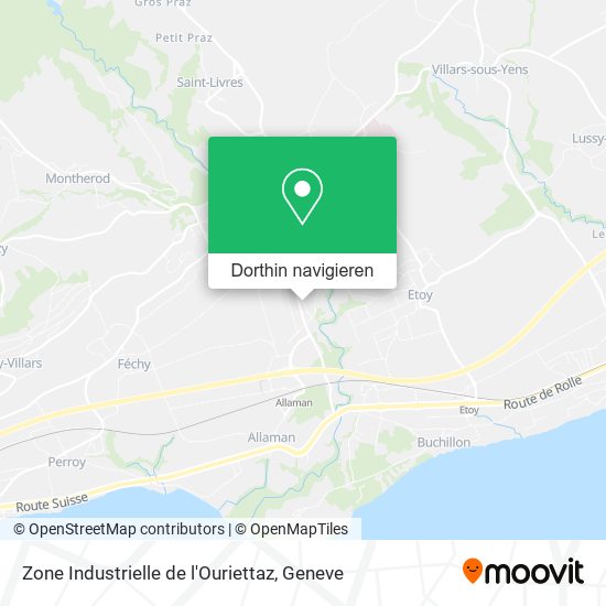 Zone Industrielle de l'Ouriettaz Karte