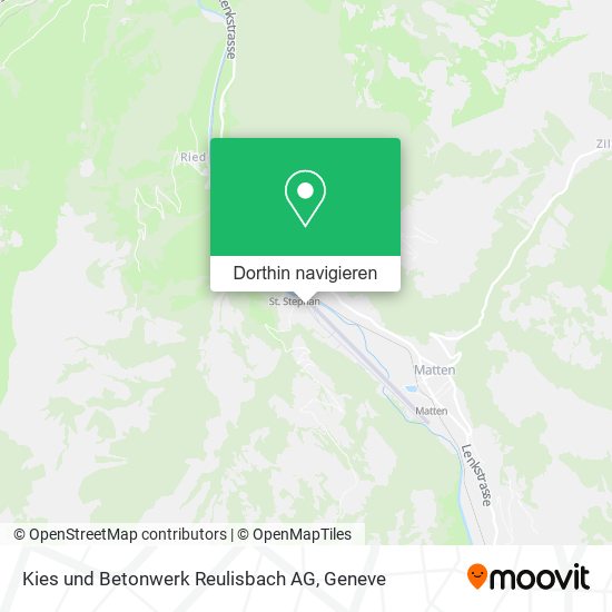 Kies und Betonwerk Reulisbach AG Karte