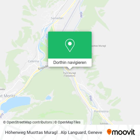 Höhenweg Muottas Muragl . Alp Languard Karte