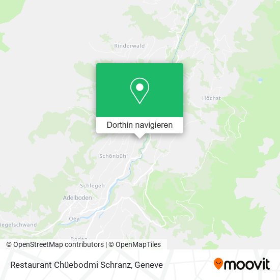 Restaurant Chüebodmi Schranz Karte