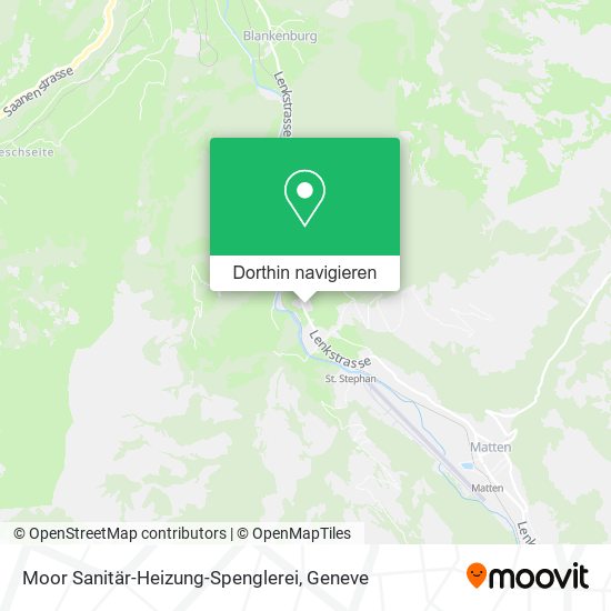 Moor Sanitär-Heizung-Spenglerei Karte