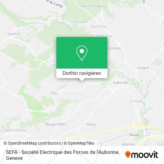 SEFA - Société Electrique des Forces de l'Aubonne Karte