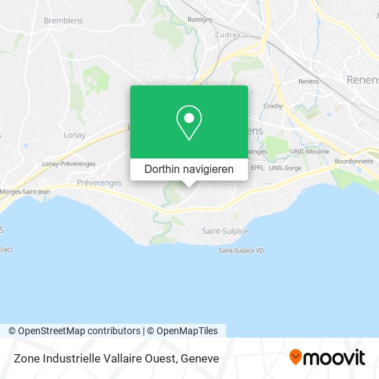 Zone Industrielle Vallaire Ouest Karte