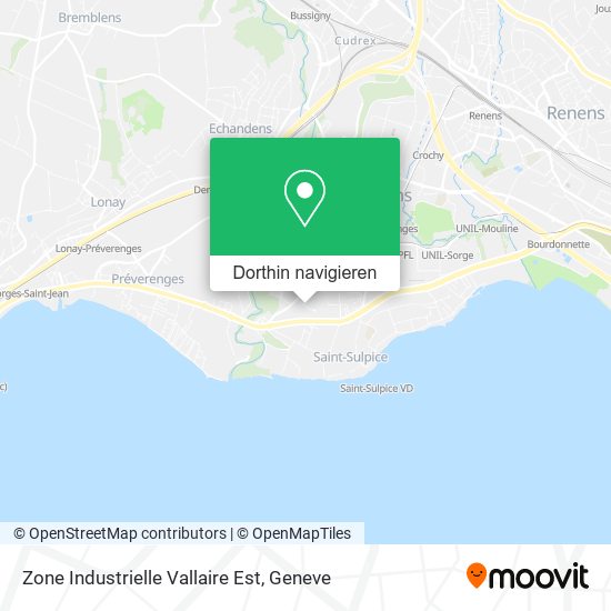 Zone Industrielle Vallaire Est Karte