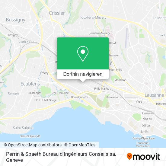 Perrin & Spaeth Bureau d'Ingénieurs Conseils sa Karte