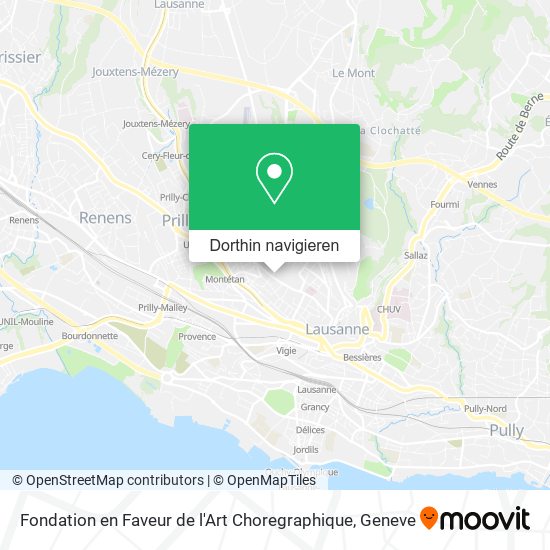 Fondation en Faveur de l'Art Choregraphique Karte
