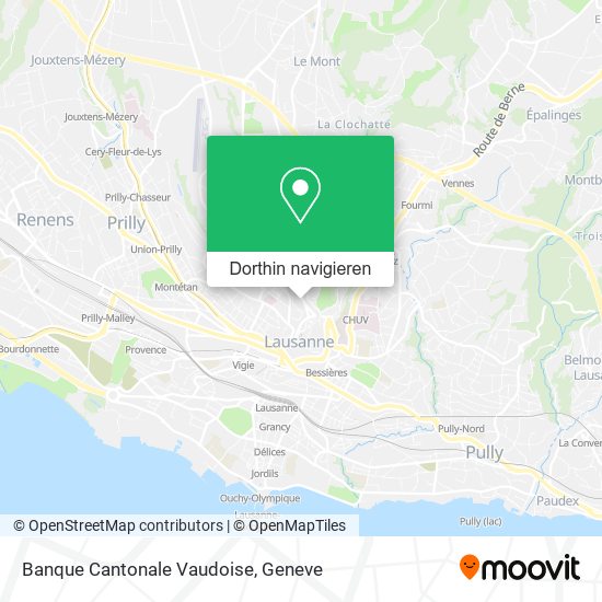 Banque Cantonale Vaudoise Karte