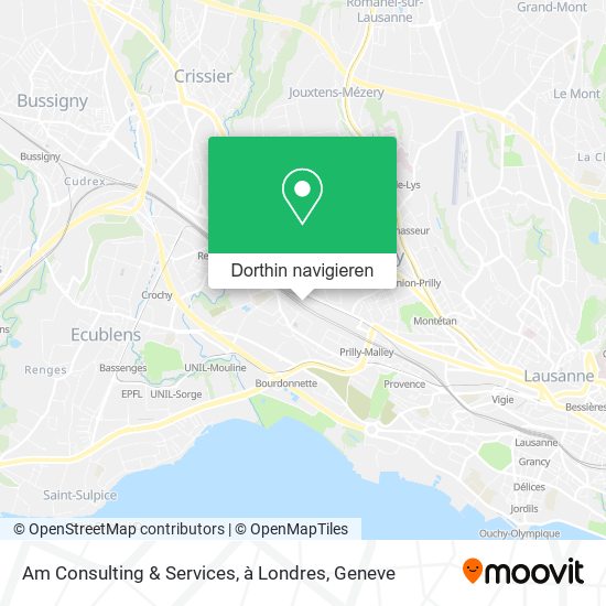 Am Consulting & Services, à Londres Karte
