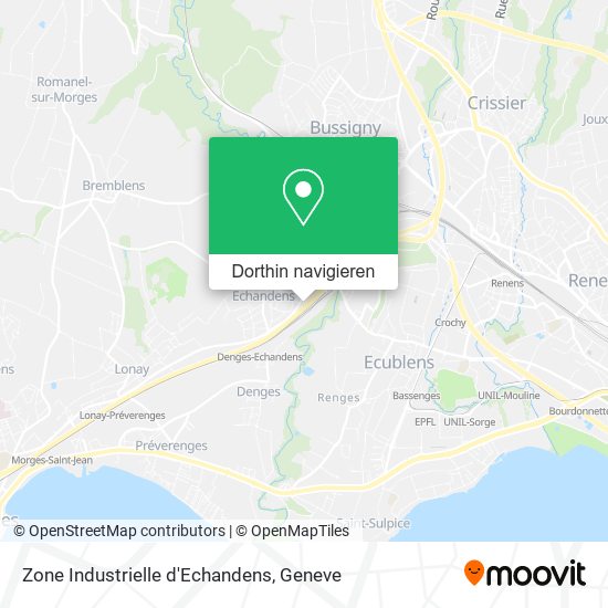 Zone Industrielle d'Echandens Karte