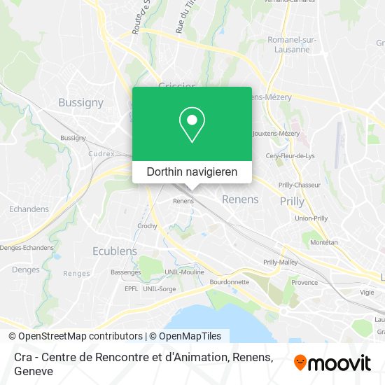 Cra - Centre de Rencontre et d'Animation, Renens Karte
