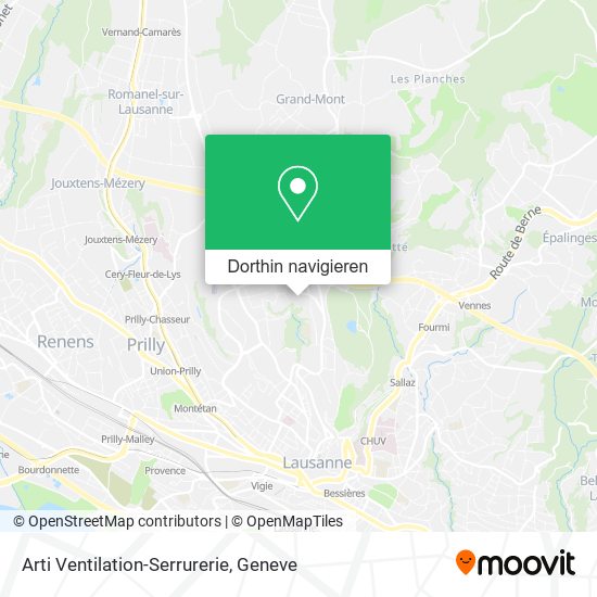 Arti Ventilation-Serrurerie Karte