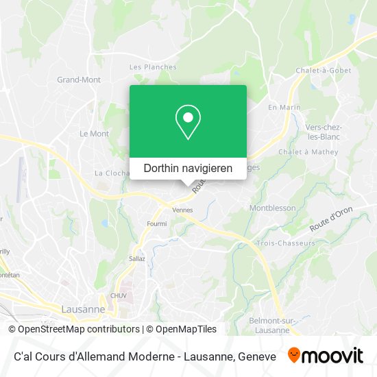 C'al Cours d'Allemand Moderne - Lausanne Karte