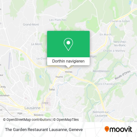 The Garden Restaurant Lausanne Karte