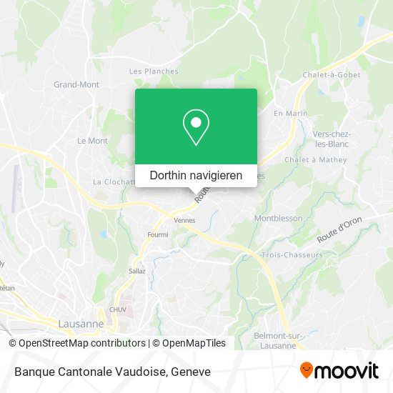 Banque Cantonale Vaudoise Karte