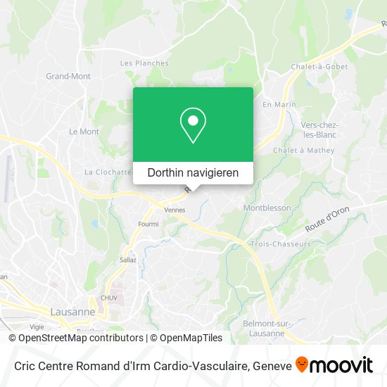 Cric Centre Romand d'Irm Cardio-Vasculaire Karte