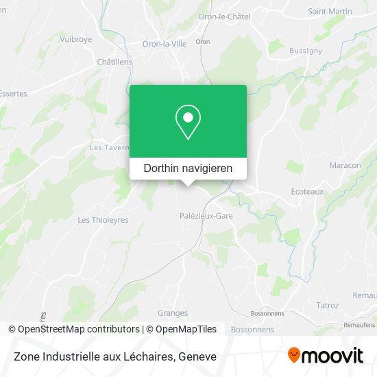 Zone Industrielle aux Léchaires Karte