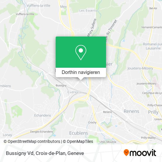 Bussigny Vd, Croix-de-Plan Karte