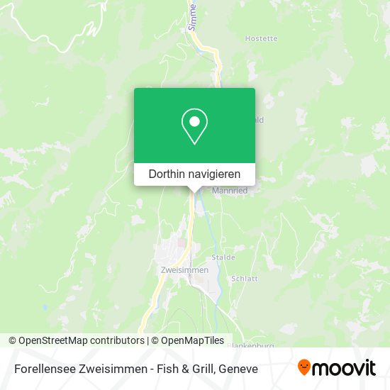 Forellensee Zweisimmen - Fish & Grill Karte