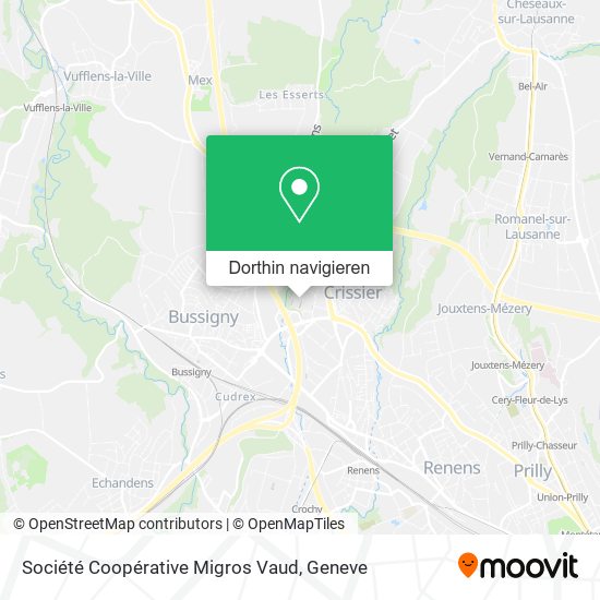 Société Coopérative Migros Vaud Karte