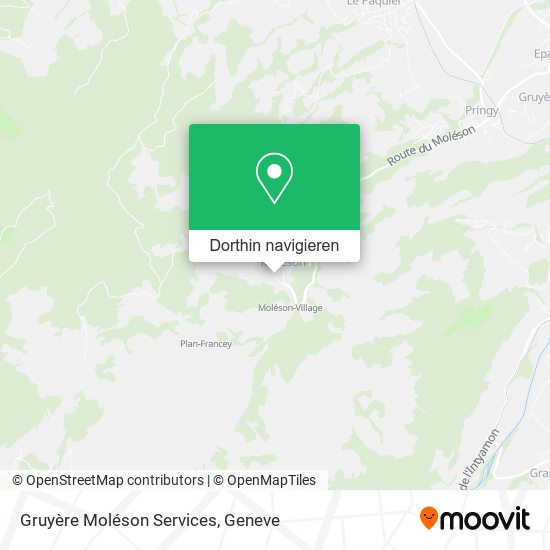 Gruyère Moléson Services Karte